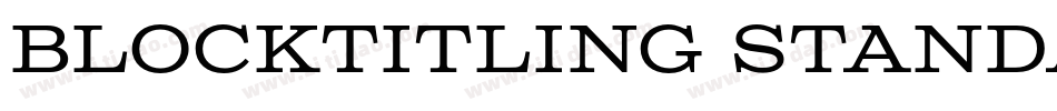 BLockTitling Standard字体转换
